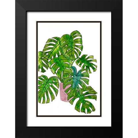 Potted Jungle I Black Modern Wood Framed Art Print with Double Matting by Wang, Melissa