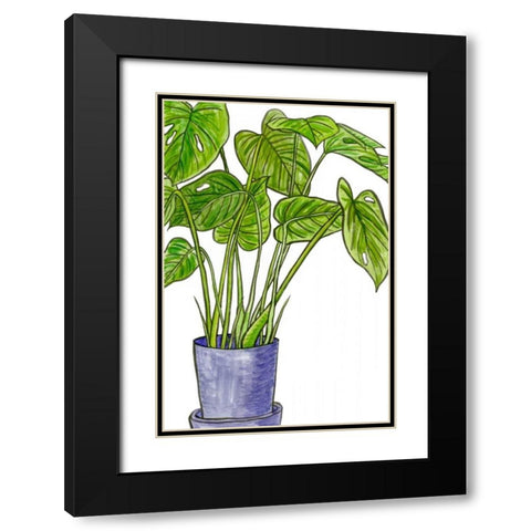 Potted Jungle III Black Modern Wood Framed Art Print with Double Matting by Wang, Melissa