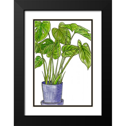 Potted Jungle III Black Modern Wood Framed Art Print with Double Matting by Wang, Melissa