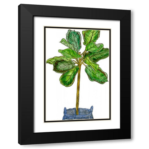 Potted Jungle IV Black Modern Wood Framed Art Print with Double Matting by Wang, Melissa