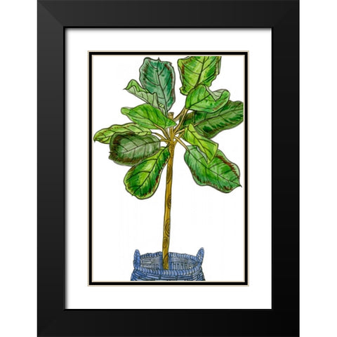 Potted Jungle IV Black Modern Wood Framed Art Print with Double Matting by Wang, Melissa