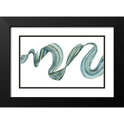 Ribbon Stream I Black Modern Wood Framed Art Print with Double Matting by Popp, Grace