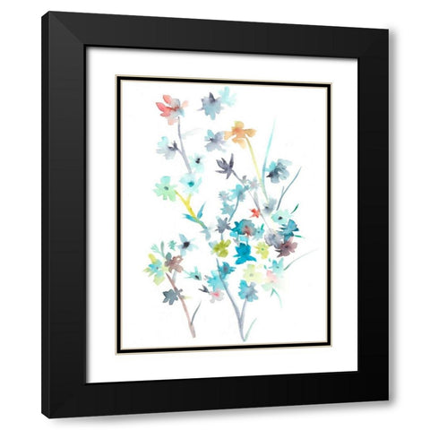 Spring Soiree I Black Modern Wood Framed Art Print with Double Matting by Zarris, Chariklia