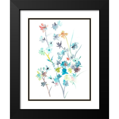 Spring Soiree I Black Modern Wood Framed Art Print with Double Matting by Zarris, Chariklia