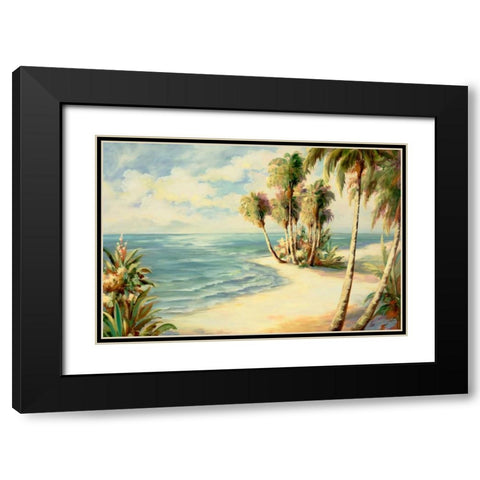 Tropical 8 Black Modern Wood Framed Art Print with Double Matting by Dag, Inc.