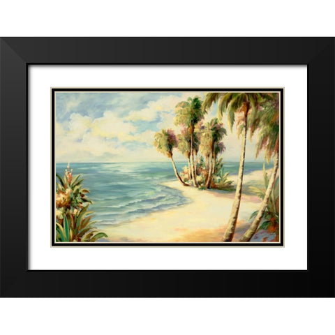Tropical 8 Black Modern Wood Framed Art Print with Double Matting by Dag, Inc.