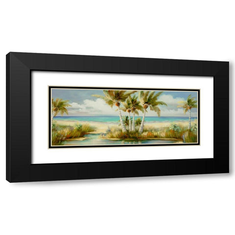Tropical 12 Black Modern Wood Framed Art Print with Double Matting by Dag, Inc.