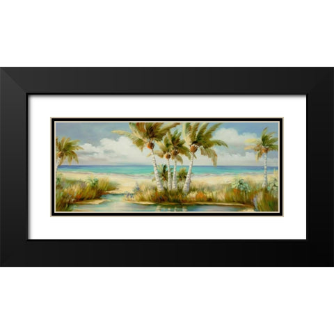 Tropical 12 Black Modern Wood Framed Art Print with Double Matting by Dag, Inc.