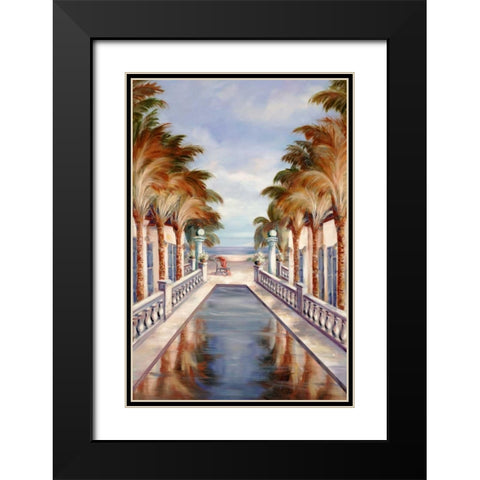 Tropical 14 Black Modern Wood Framed Art Print with Double Matting by Dag, Inc.