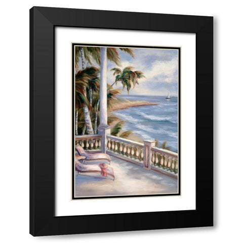 Tropical 15 Black Modern Wood Framed Art Print with Double Matting by Dag, Inc.