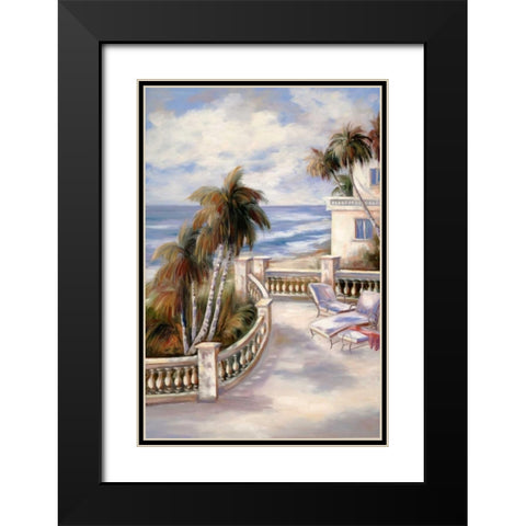 Tropical 16 Black Modern Wood Framed Art Print with Double Matting by Dag, Inc.