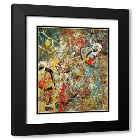 Tango 59 Black Modern Wood Framed Art Print with Double Matting by Dag, Inc.