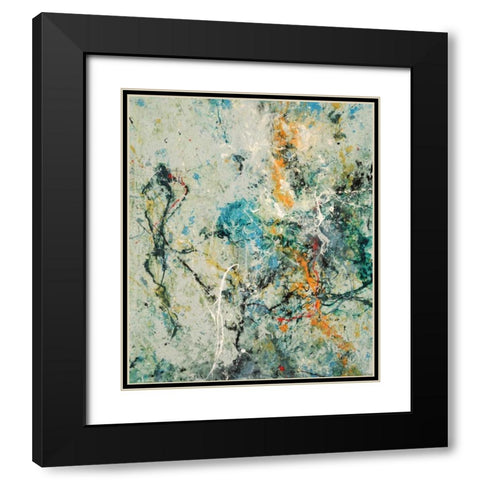 Tango 63 Black Modern Wood Framed Art Print with Double Matting by Dag, Inc.