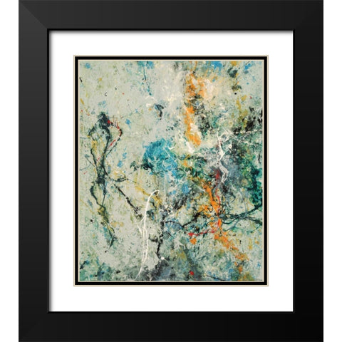 Tango 63 Black Modern Wood Framed Art Print with Double Matting by Dag, Inc.