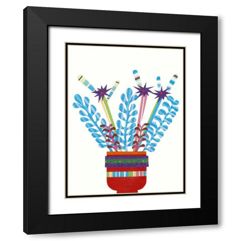 Cheerful Succulent IV Black Modern Wood Framed Art Print with Double Matting by Moore, Regina
