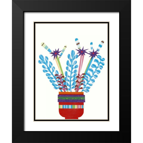 Cheerful Succulent IV Black Modern Wood Framed Art Print with Double Matting by Moore, Regina