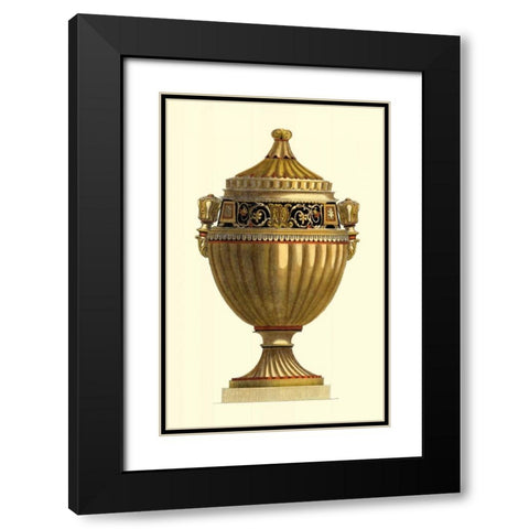 Empire Urn IV Black Modern Wood Framed Art Print with Double Matting by Vision Studio