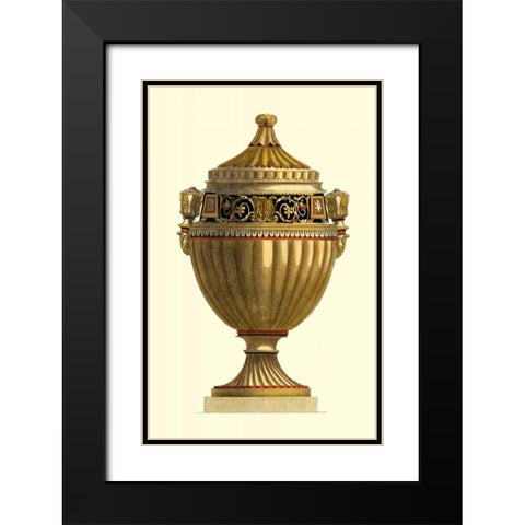 Empire Urn IV Black Modern Wood Framed Art Print with Double Matting by Vision Studio