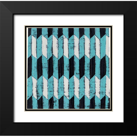 Over Under VI Black Modern Wood Framed Art Print with Double Matting by Zarris, Chariklia