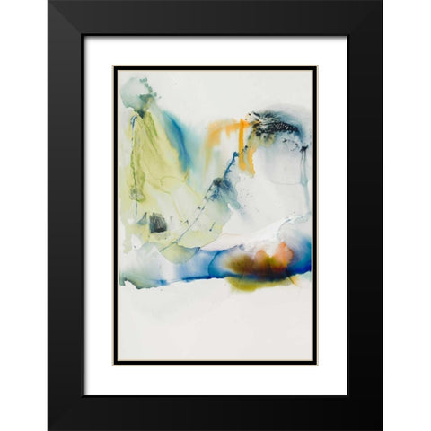 Abstract Terrain I Black Modern Wood Framed Art Print with Double Matting by Jasper, Sisa