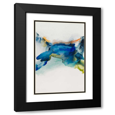 Abstract Terrain II Black Modern Wood Framed Art Print with Double Matting by Jasper, Sisa