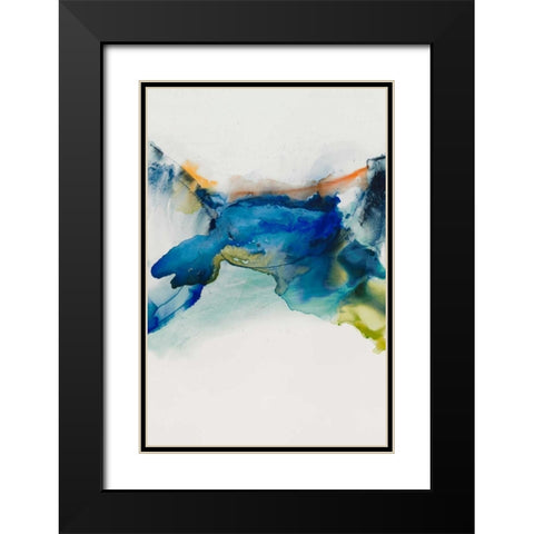 Abstract Terrain II Black Modern Wood Framed Art Print with Double Matting by Jasper, Sisa