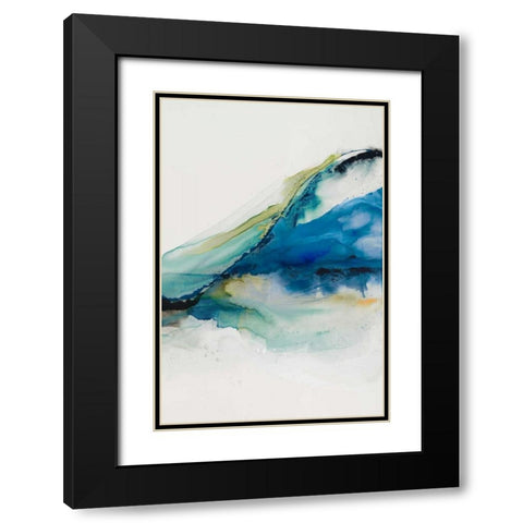 Abstract Terrain IV Black Modern Wood Framed Art Print with Double Matting by Jasper, Sisa