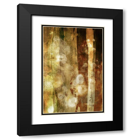 Golden Glow II Black Modern Wood Framed Art Print with Double Matting by Jasper, Sisa