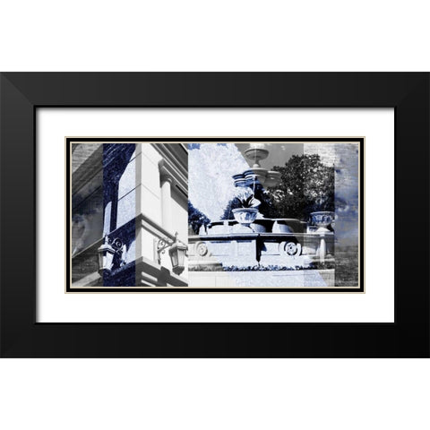 Architecture Collage II Black Modern Wood Framed Art Print with Double Matting by Jasper, Sisa