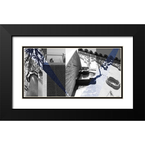 Architecture Collage III Black Modern Wood Framed Art Print with Double Matting by Jasper, Sisa