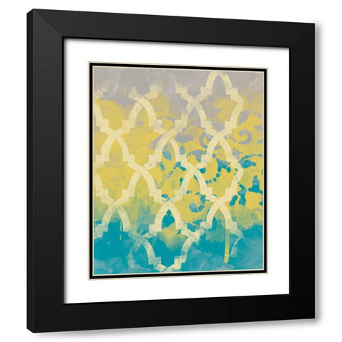 Yellow in the Middle I Black Modern Wood Framed Art Print with Double Matting by Saunders, Alonzo