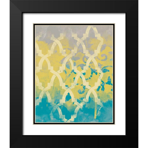 Yellow in the Middle I Black Modern Wood Framed Art Print with Double Matting by Saunders, Alonzo