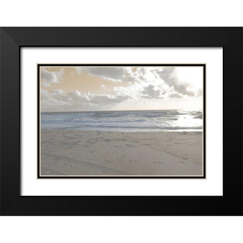 Serene Sea II Black Modern Wood Framed Art Print with Double Matting by Chandler, Sharon