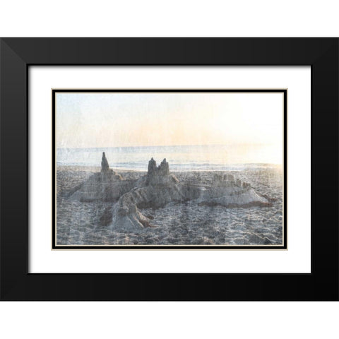 Sand Castle II Black Modern Wood Framed Art Print with Double Matting by Chandler, Sharon