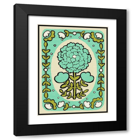 Gouache Florals I Black Modern Wood Framed Art Print with Double Matting by Zarris, Chariklia