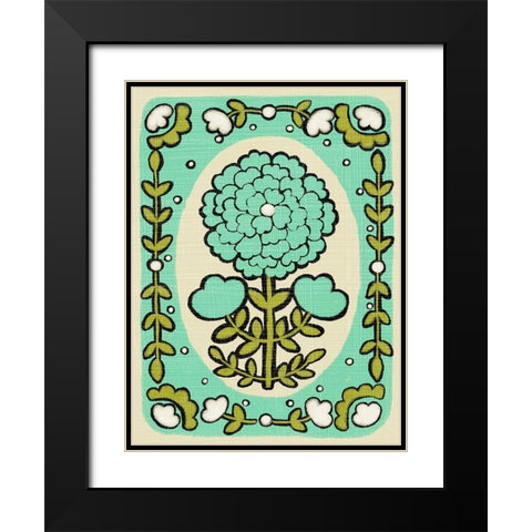 Gouache Florals I Black Modern Wood Framed Art Print with Double Matting by Zarris, Chariklia