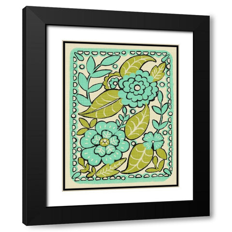 Gouache Florals II Black Modern Wood Framed Art Print with Double Matting by Zarris, Chariklia