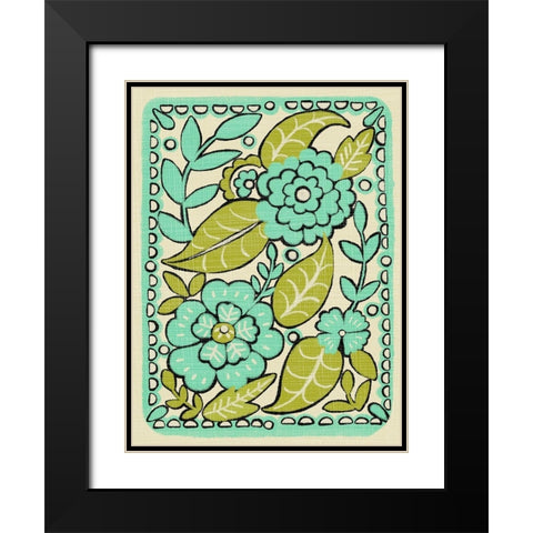 Gouache Florals II Black Modern Wood Framed Art Print with Double Matting by Zarris, Chariklia