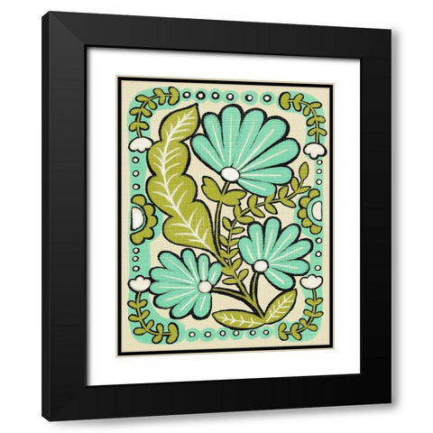 Gouache Florals III Black Modern Wood Framed Art Print with Double Matting by Zarris, Chariklia