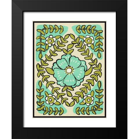 Gouache Florals IV Black Modern Wood Framed Art Print with Double Matting by Zarris, Chariklia