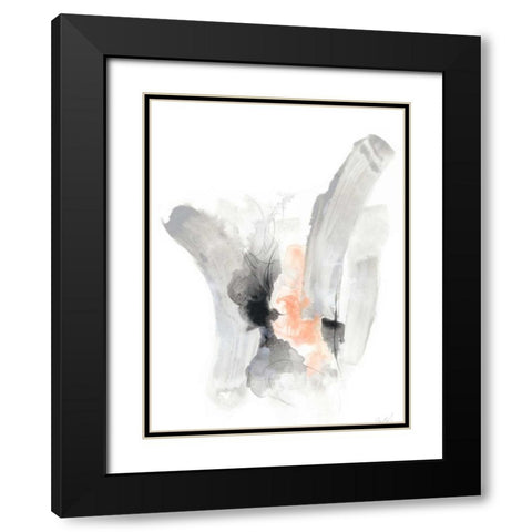 Swipe II Black Modern Wood Framed Art Print with Double Matting by Vess, June Erica