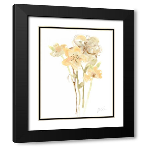 Apricot Dusk I Black Modern Wood Framed Art Print with Double Matting by Vess, June Erica