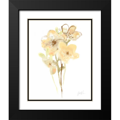 Apricot Dusk II Black Modern Wood Framed Art Print with Double Matting by Vess, June Erica