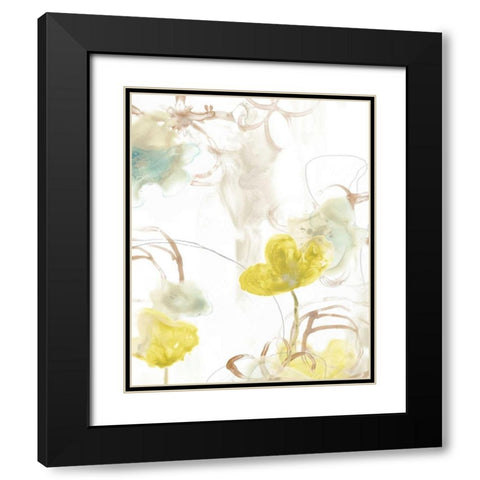 Floral Arc I Black Modern Wood Framed Art Print with Double Matting by Vess, June Erica
