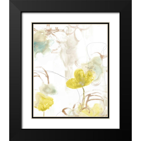 Floral Arc I Black Modern Wood Framed Art Print with Double Matting by Vess, June Erica