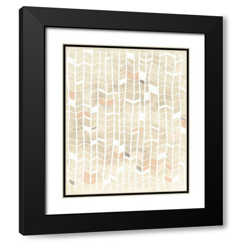 Pattern Intersect I Black Modern Wood Framed Art Print with Double Matting by Vess, June Erica