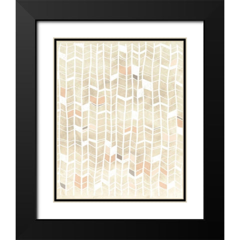 Pattern Intersect I Black Modern Wood Framed Art Print with Double Matting by Vess, June Erica