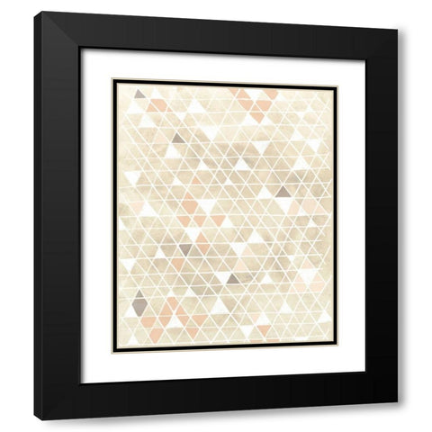 Pattern Intersect II Black Modern Wood Framed Art Print with Double Matting by Vess, June Erica