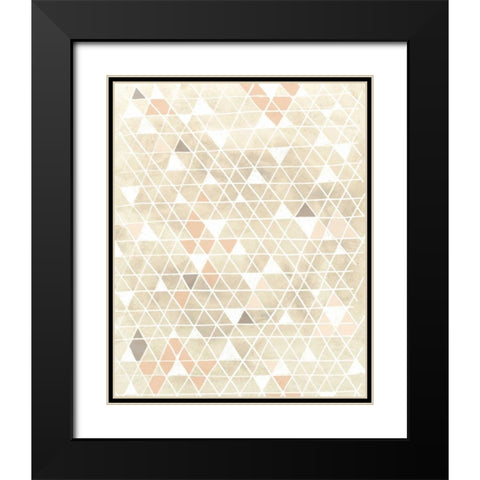 Pattern Intersect II Black Modern Wood Framed Art Print with Double Matting by Vess, June Erica