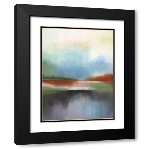 Spring Lake II Black Modern Wood Framed Art Print with Double Matting by Jerry, Alison